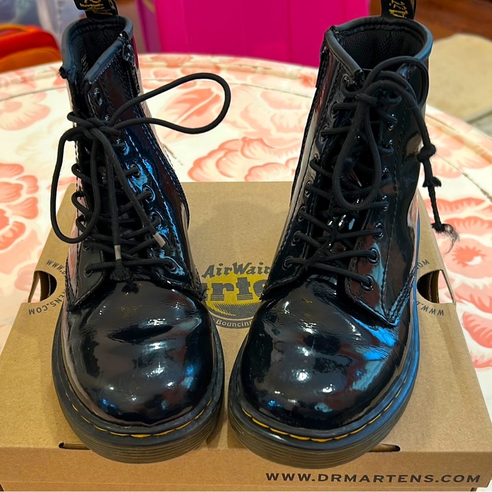 Doc Martens Girls Size 2 Black Patent Leather